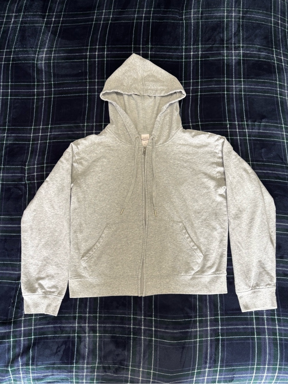 Auden Gray zip up hoodie light weight. Size S.